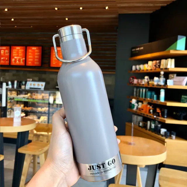 Simple And Portable Stainless Steel Water Cup Grey - Shop at LoveMi