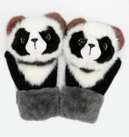 Cartoon Animal Autumn and Winter Warm Mittens