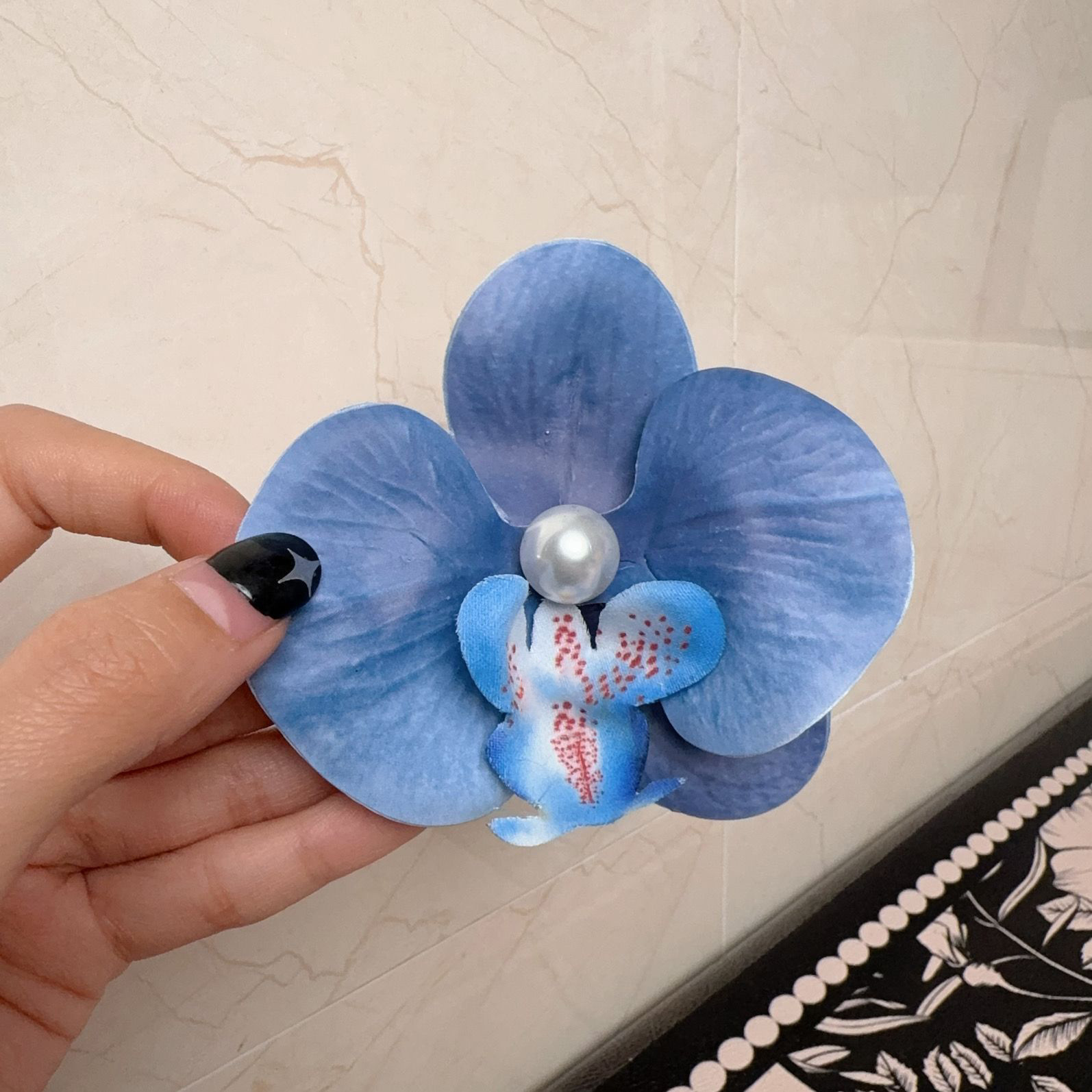 Korean Sweet Romantic Purple Phalaenopsis Flower Hairpin For Women Girls Trendy Hair Clip Claw New Barrettes Charm Headwear