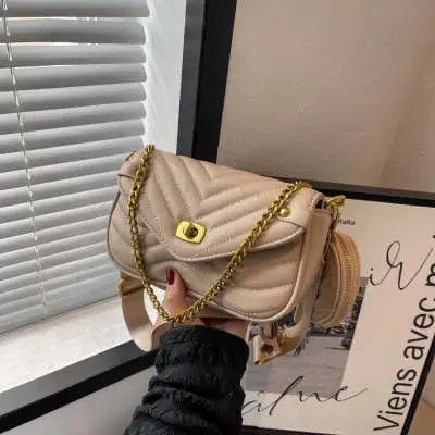 New French Texture Popular Small Bag Khaki - Shop at LoveMi