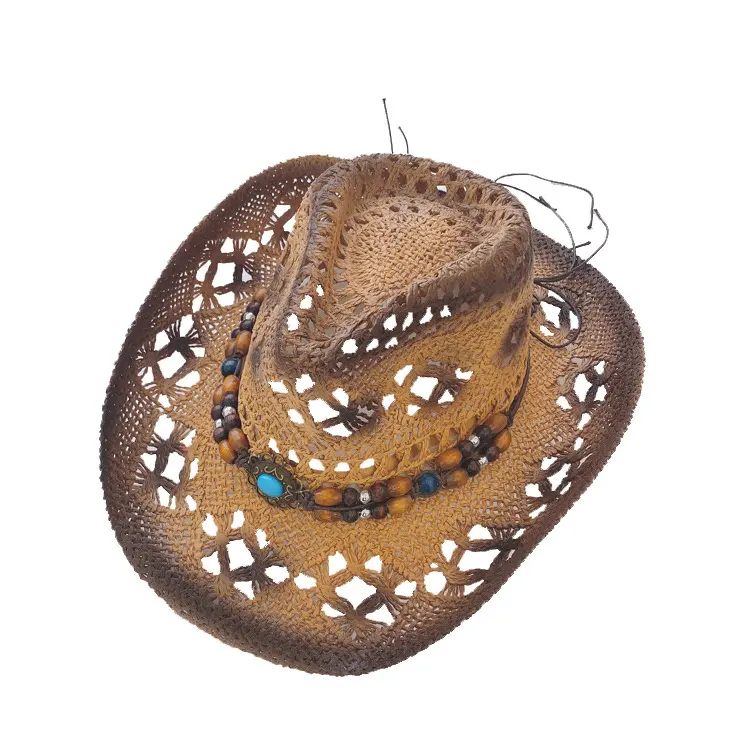 Outdoor Beach Hat Cowboy Straw Hat Top Hat Sunscreen