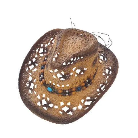 Outdoor Beach Hat Cowboy Straw Hat Top Hat Sunscreen
