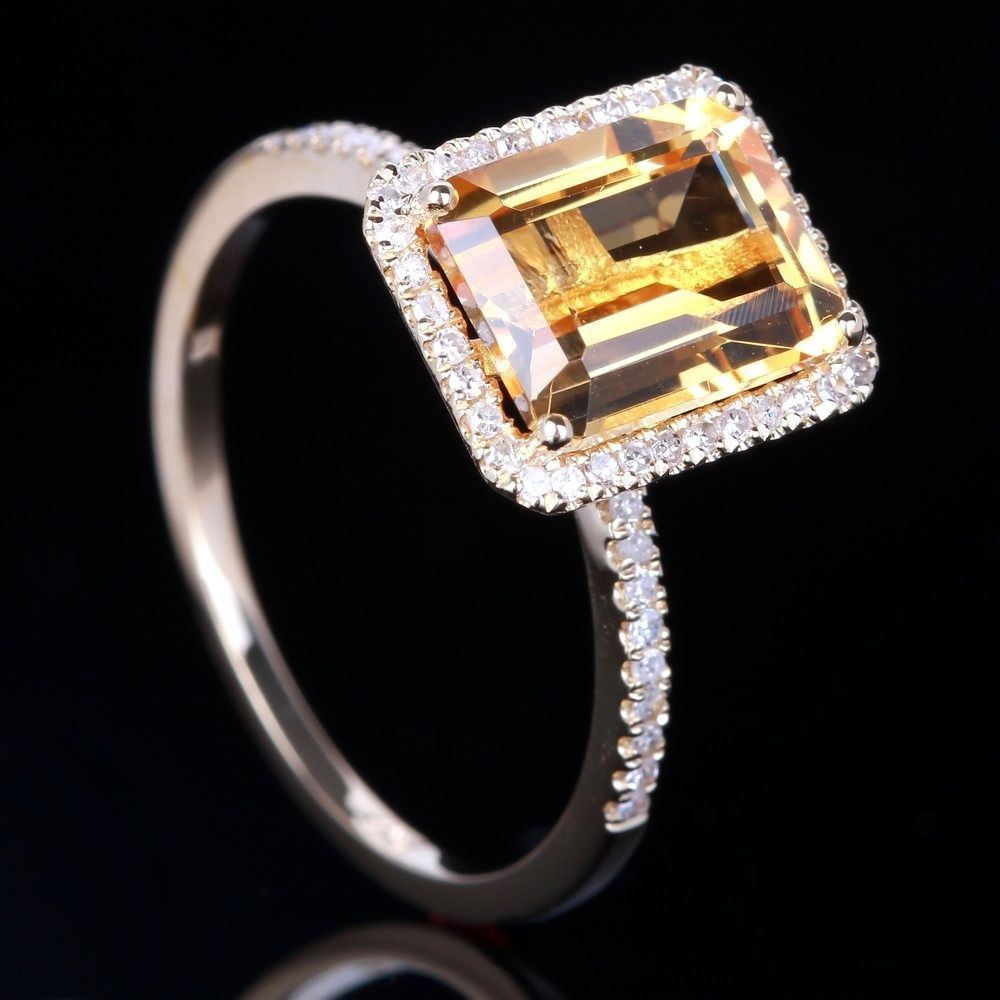 Bague en Pierre Jaune Luxe — Élégance et Brillance - image 1