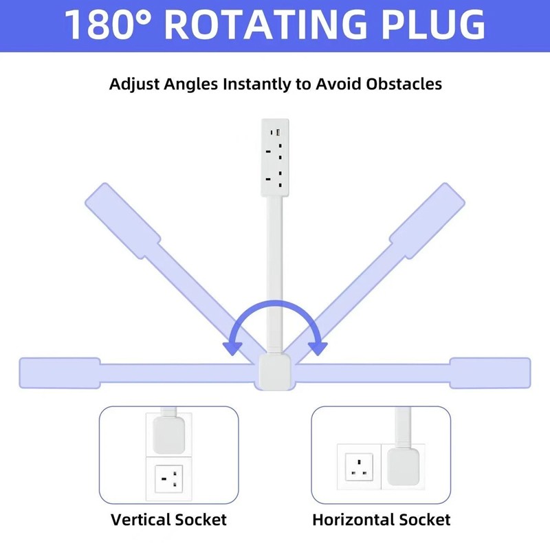 Electrical Outlet Extender Stick - Power Socket Expander Rotates — image 4