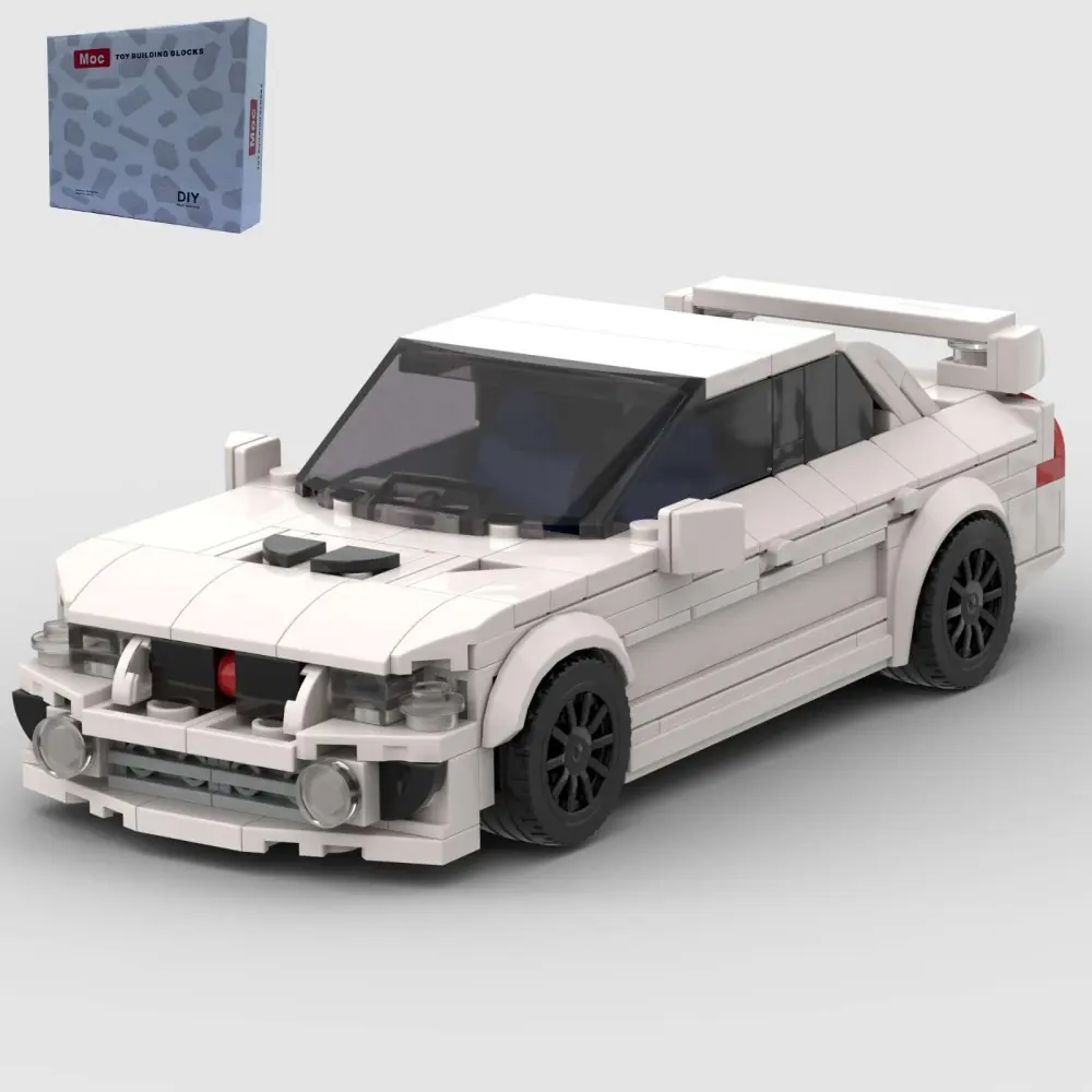 White Sports Car Toy Building EVO