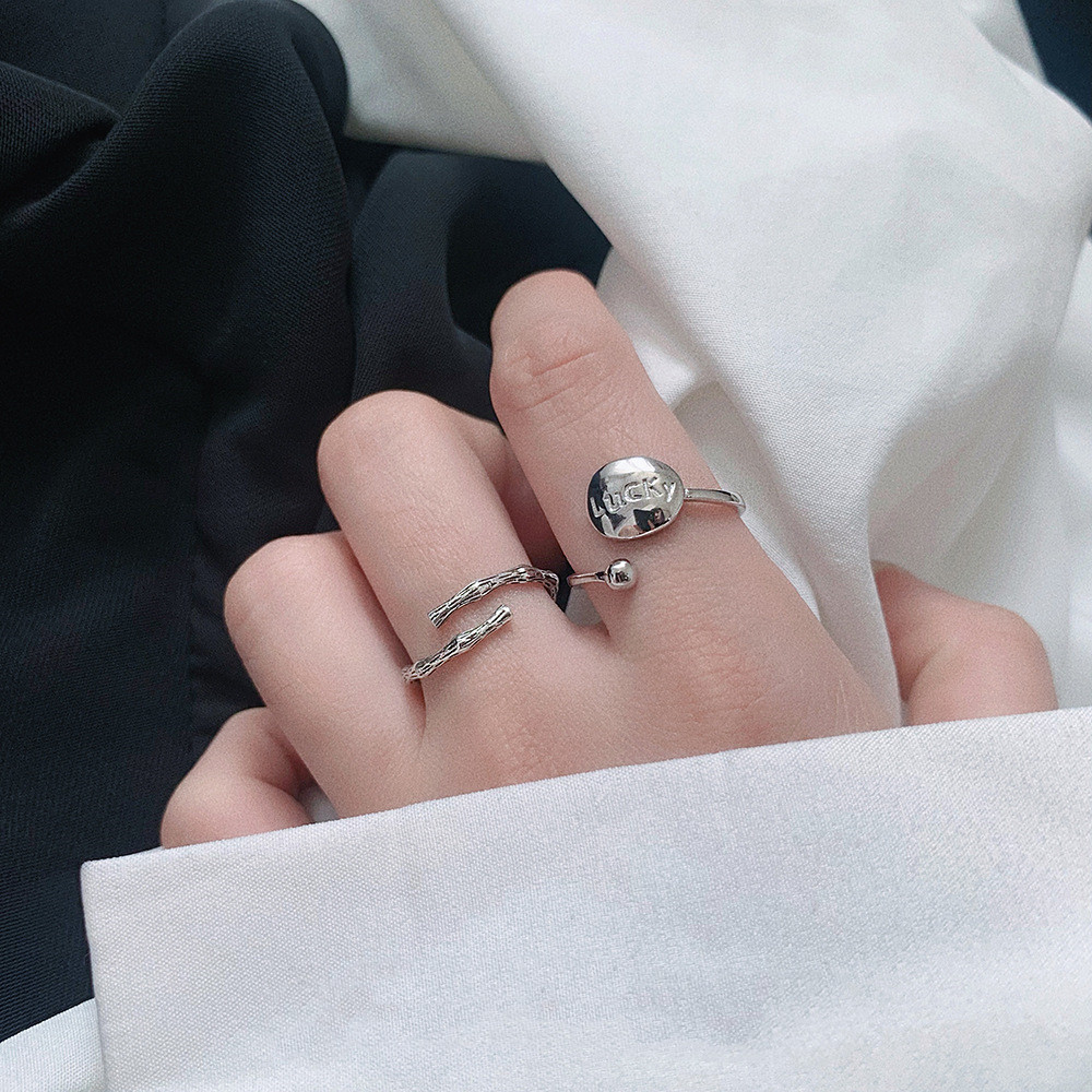 S925 sterling silver vintage linking branch ring