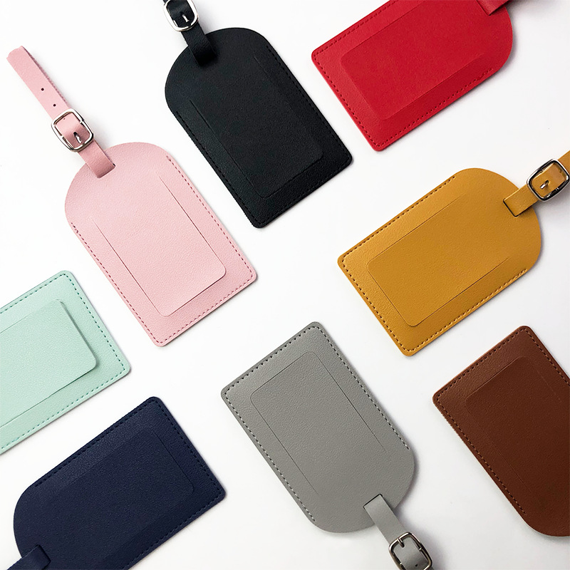 Multicolor Leather Boarding Pass Creative Suitcase Label
