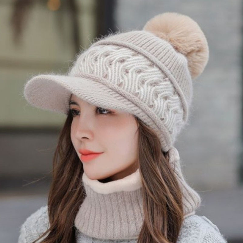 Wool Hat And Velvet Hedging Outdoor Windproof Ear Protection