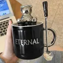 Bright Black Cup Lid Spoon
