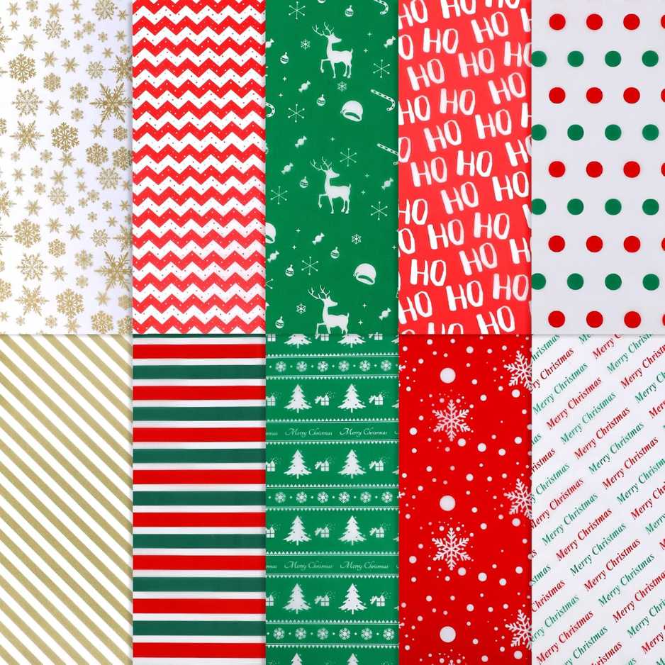 HUNDRED Sheets Christmas Paper Bulk Gift Wrapping Paper Bag