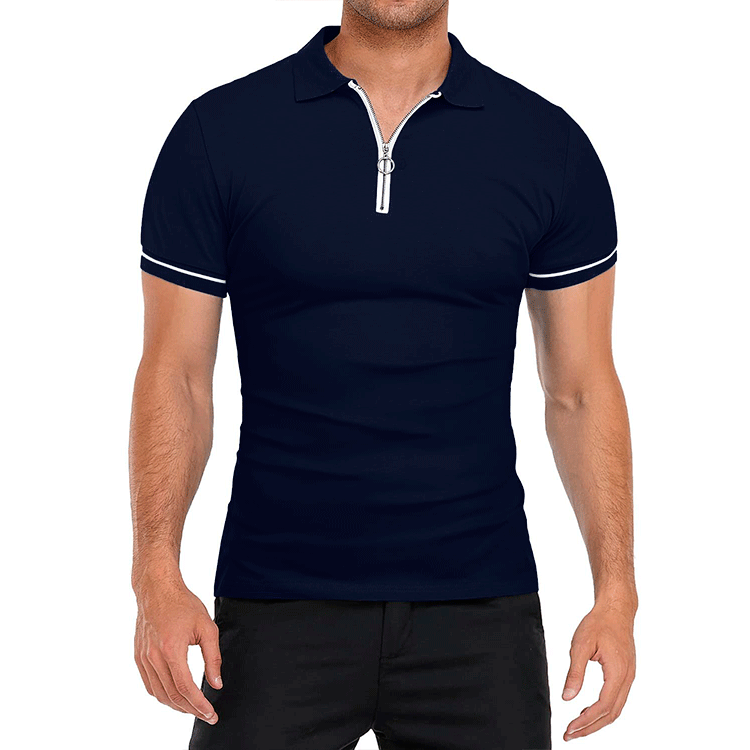 Title 6, T-shirt Top Uomo Tinta Unita con Revers, Vestib...