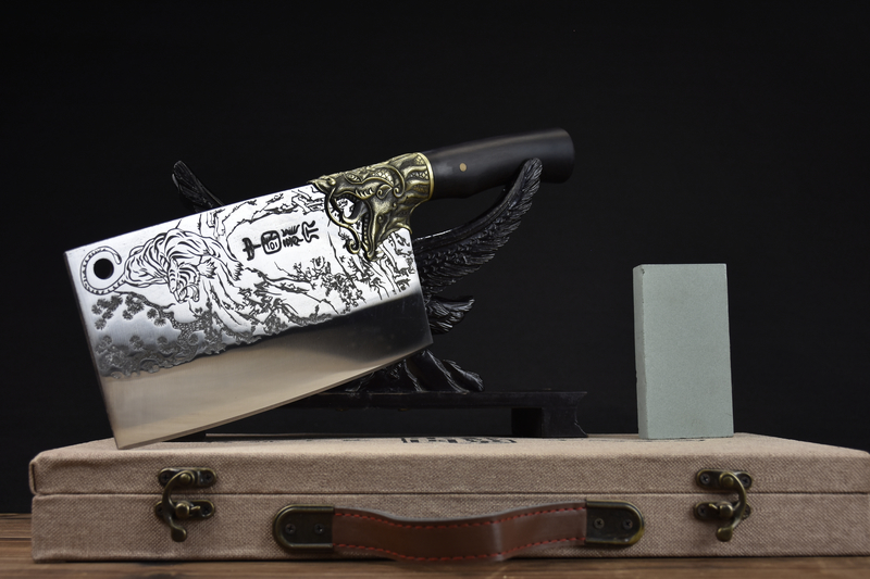 نصل العظام لونغتشوان الصيني - تصميم النمر الهابط