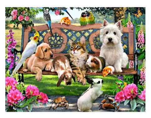 Crystal Rhinestone Painting Home Decoration DIY Diamond Painting Pet Heaven Cross Stitch KBL Embroidery Pet Paradise - Shop at LoveMi
