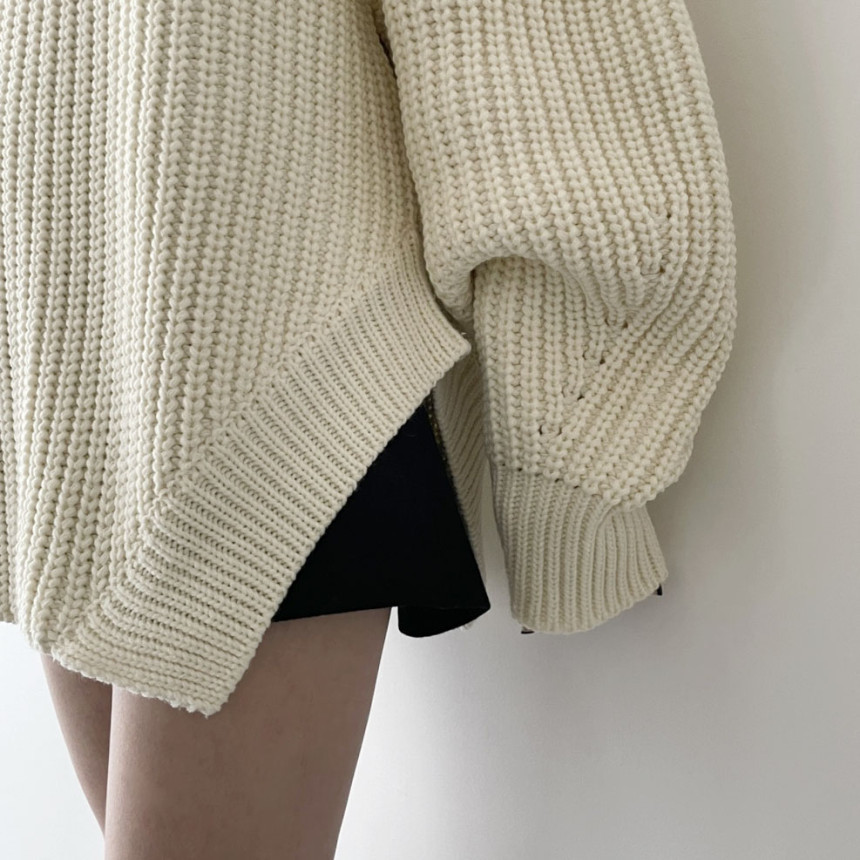 Turtleneck Pullover Loose Casual Knitted Sweater