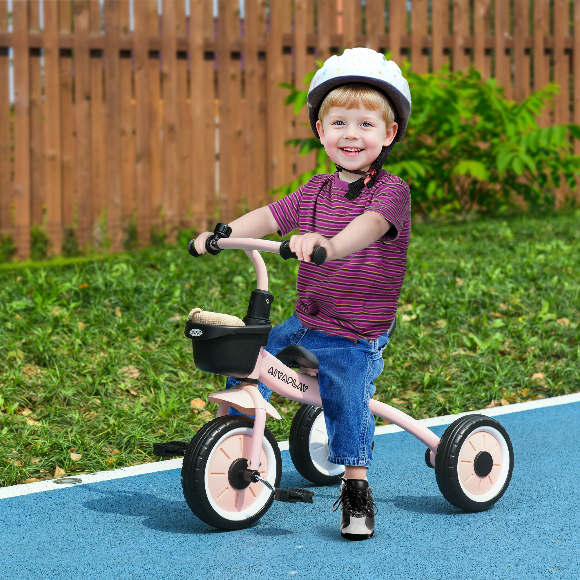 Children's Tricycle With Adjustable Seats, Basket, And Bell, Suitable — image 4