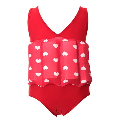 Buoyancy Swimsuit Children's Detachable Floating One piece Training Floating Swimsuit Red - Shop at LoveMi