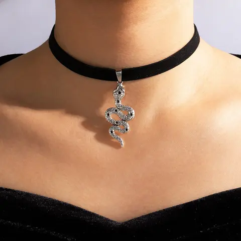 Chokers Witchy Gothic Grunge Collar Velvet Necklace Dark Jewelry