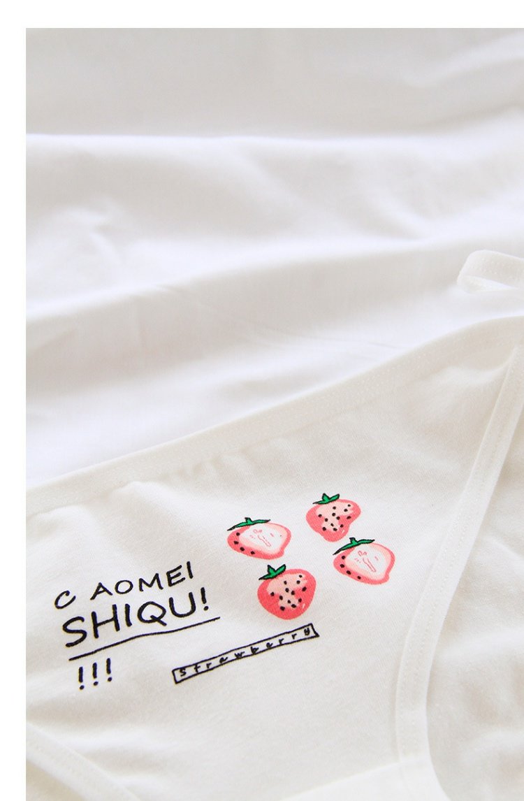 Title 4, Strawberry Girl With Lace-up Underwear Low Wais...