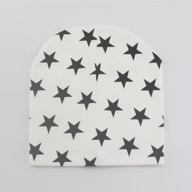 Five pointed Star Pullover Cap Baby Cotton Hat White - Shop at LoveMi