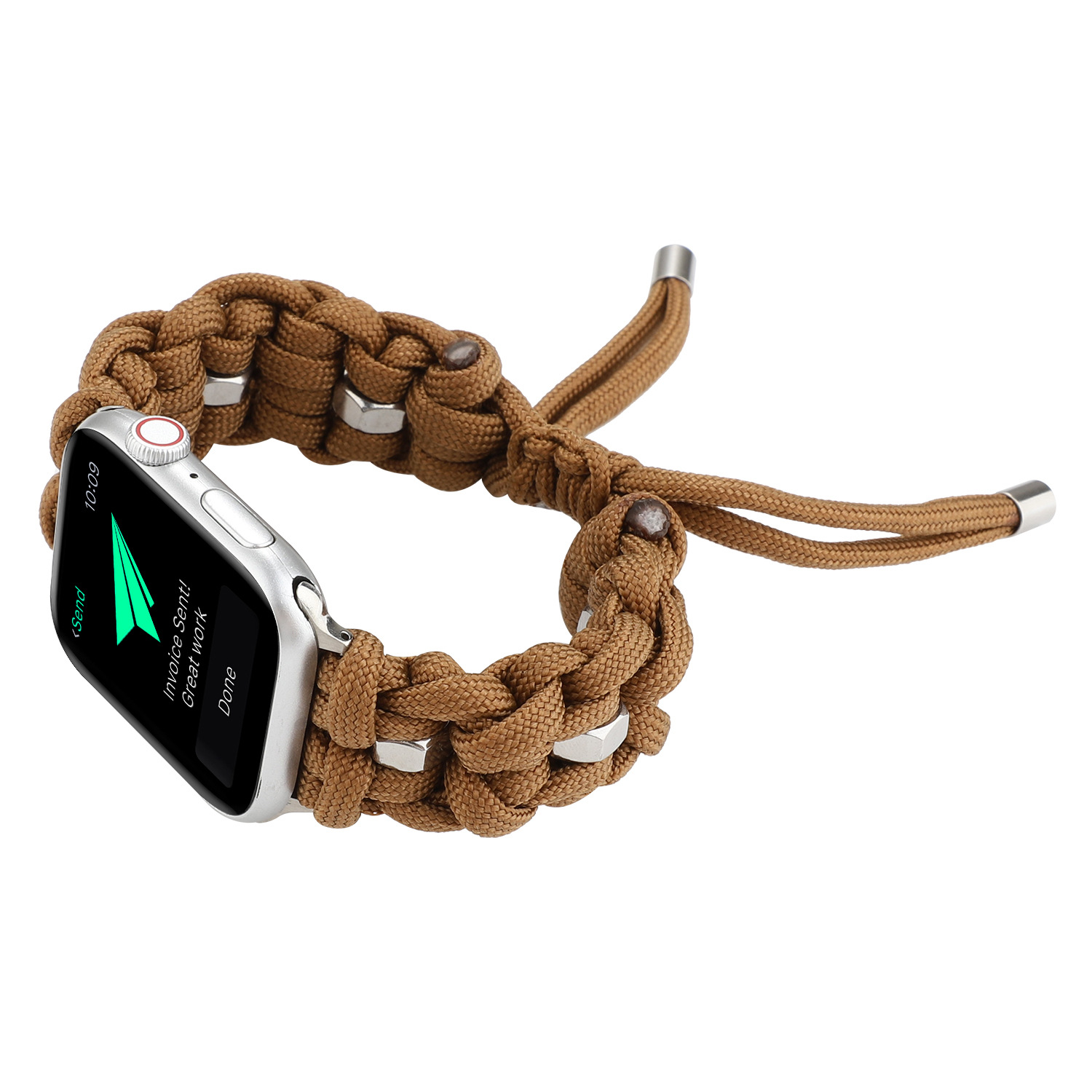 Compatible with Apple, Applicable Apple Watch Band Apple Watch Nylon StrapIwatch Outdoor Umbrella Cord Braided Strap