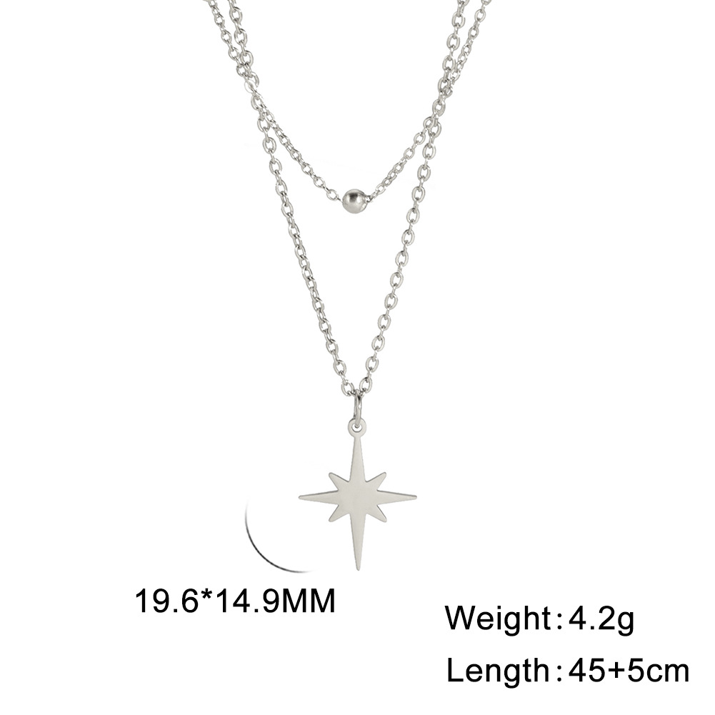Fashion Double-layer Stainless Steel Necklace
