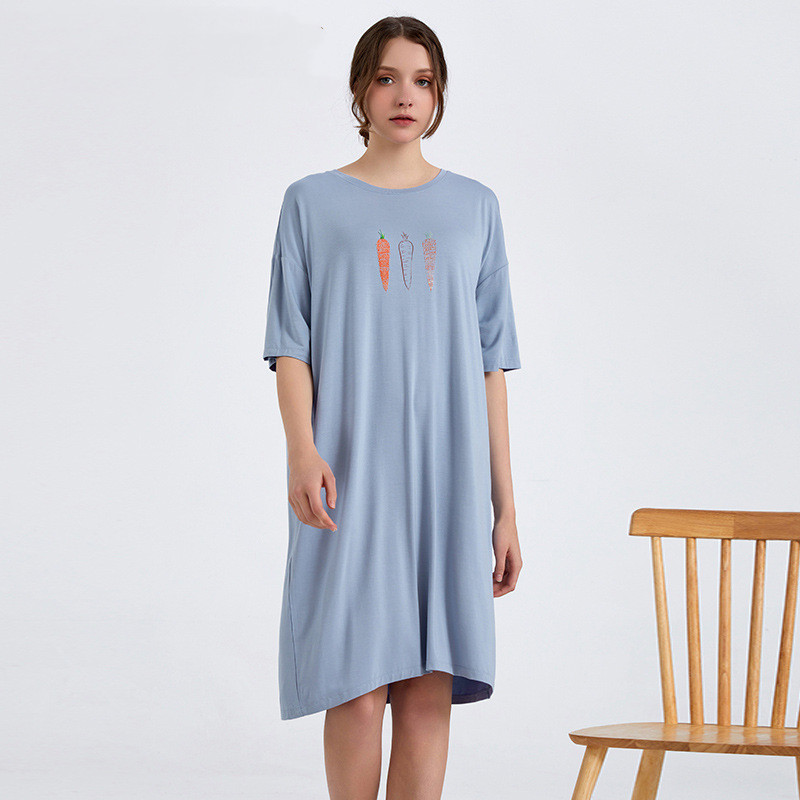 Title 7, Ladies Home Nightdress Bamboo Fiber Loose And C...