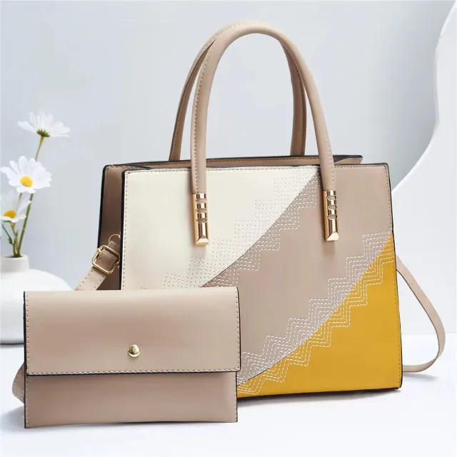 Fashionable Temperament Large One shoulder Diagonal Handbag Khaki - Shop at LoveMi