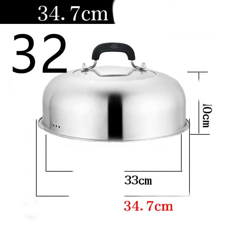 Title 27, Stainless Steel Heightened Round Household Wok ...