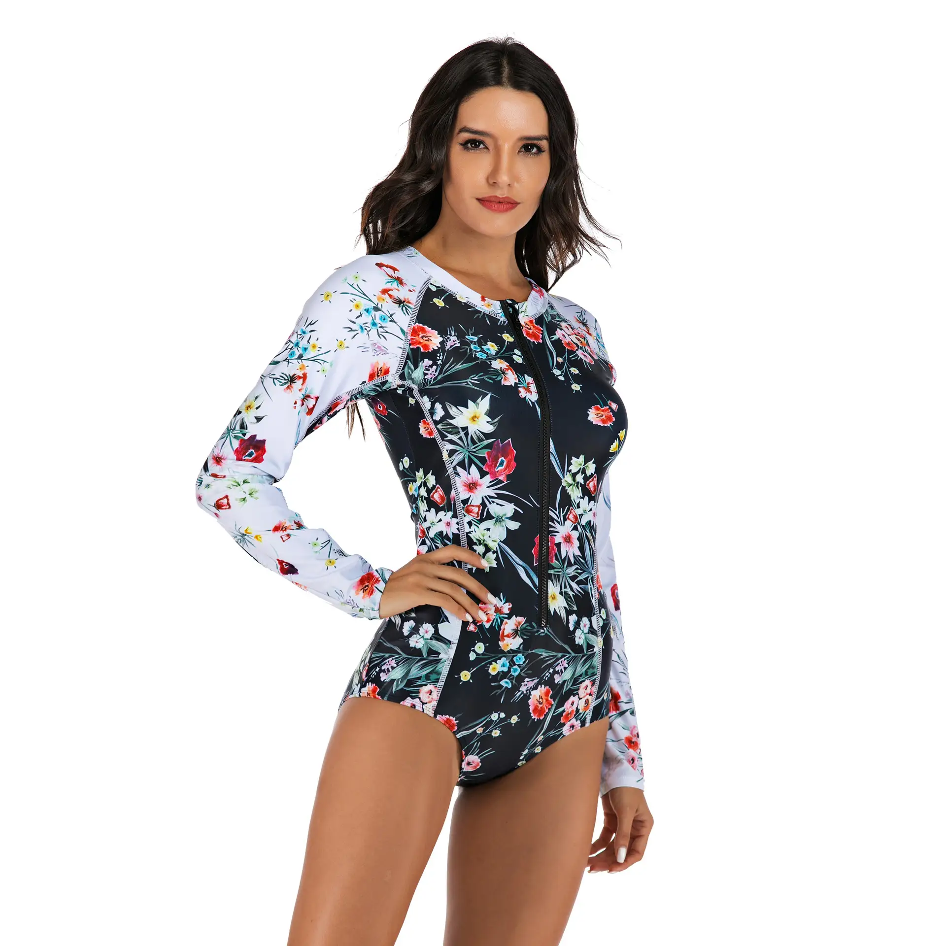 One-piece Long-sleeved Women's Hot Spring Swimsuit Diving Suit