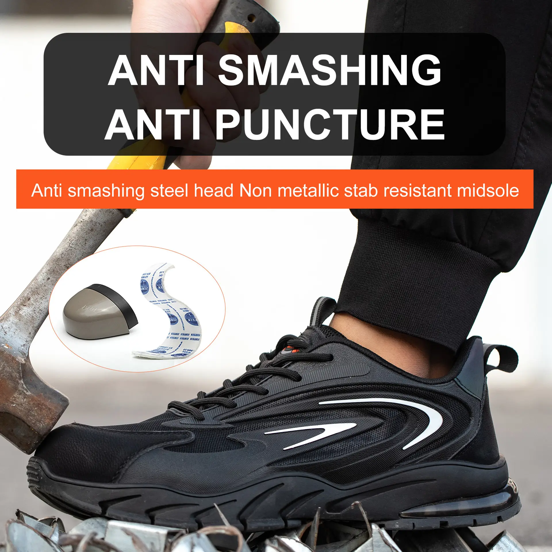 Anti-smashing And Anti-stab Safety Shoes Men's Breathable