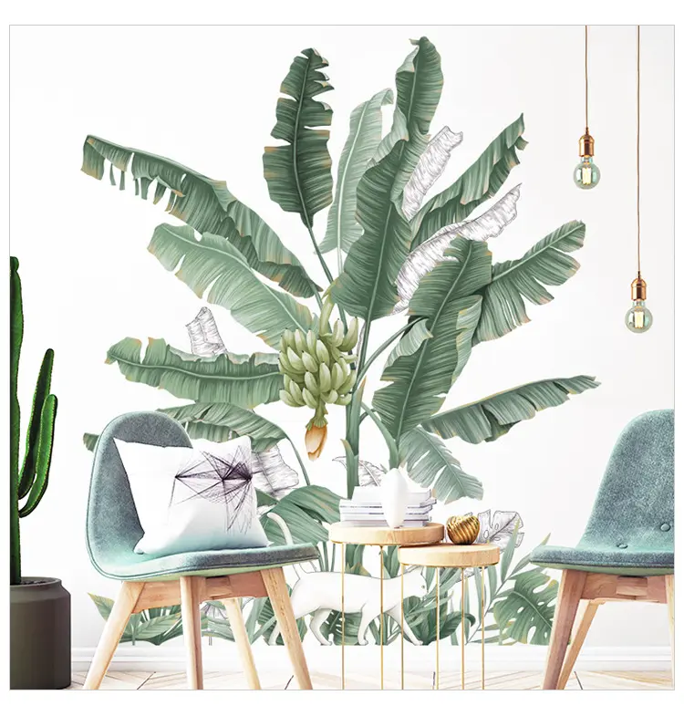 Banana Tree Bedroom Sofa Background Wall