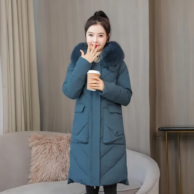 Temperament Slim Women's Warm Pure Color Jacket Blue - Shop at LoveMi