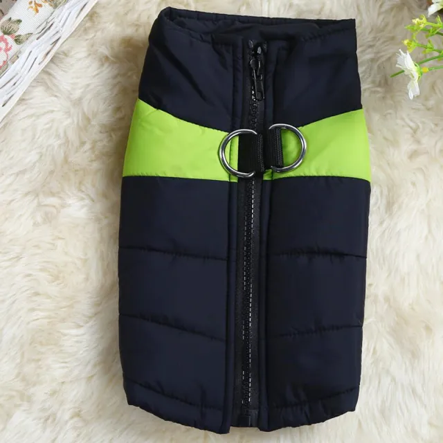 Autumn And Winter Pet Ski Wear Dog Outdoor Coat Vest Breathable Pet Supplies Coat 02.Green - Shop at LoveMi