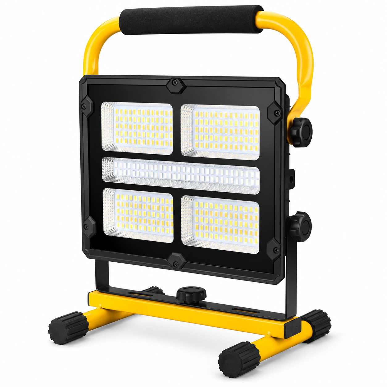 Solar Powered Rechargeable Battery Display Type C LED Flood Light W878 3 4 Hour Runtime
