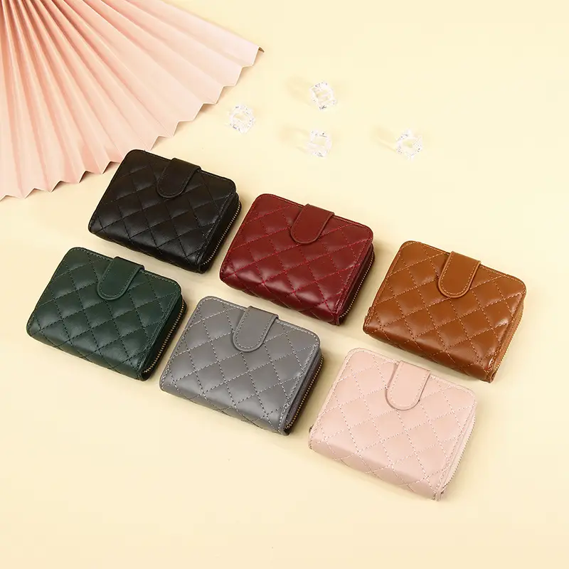 Rhombus Organ Multi-functional Korean Coin Purse Wallet