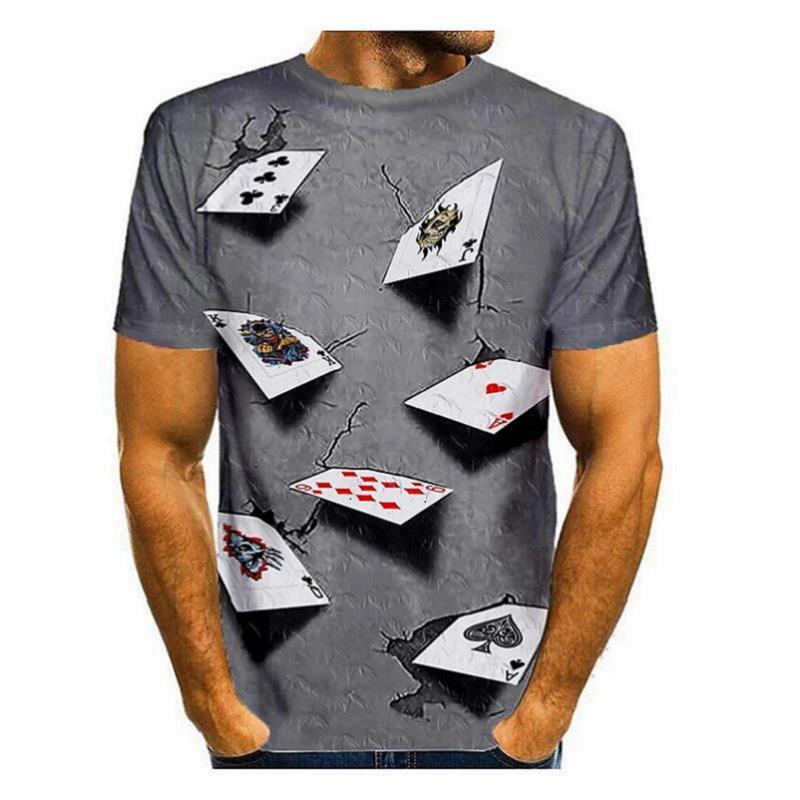 Title 24, Camisetas masculinas casuais com estampa 3D de ...