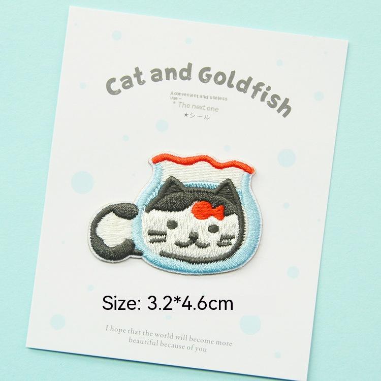 Title 5, Cat Goldfish Clothes Decorative Bag Diy Embroid...