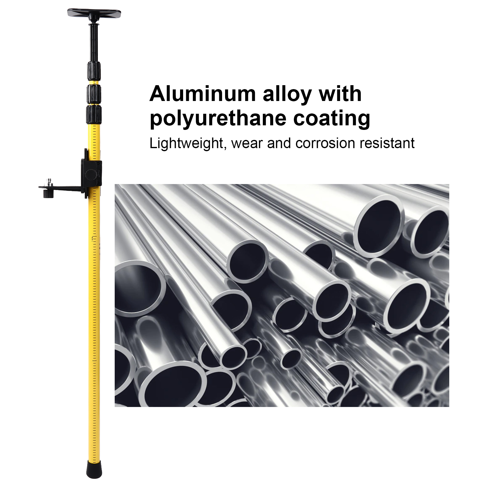 2.8 Meter Laser Leveling Telescoping Pole Adjustable Mounting Pole For Rotary And Line Lasers - Image 7