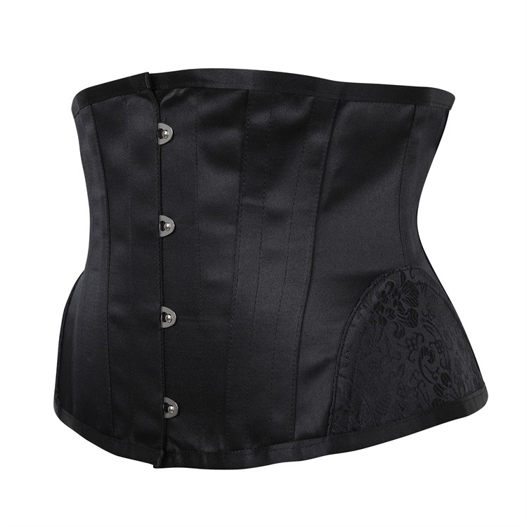 Ladies Slim Court Corset Gothic Short Girdle Black And White