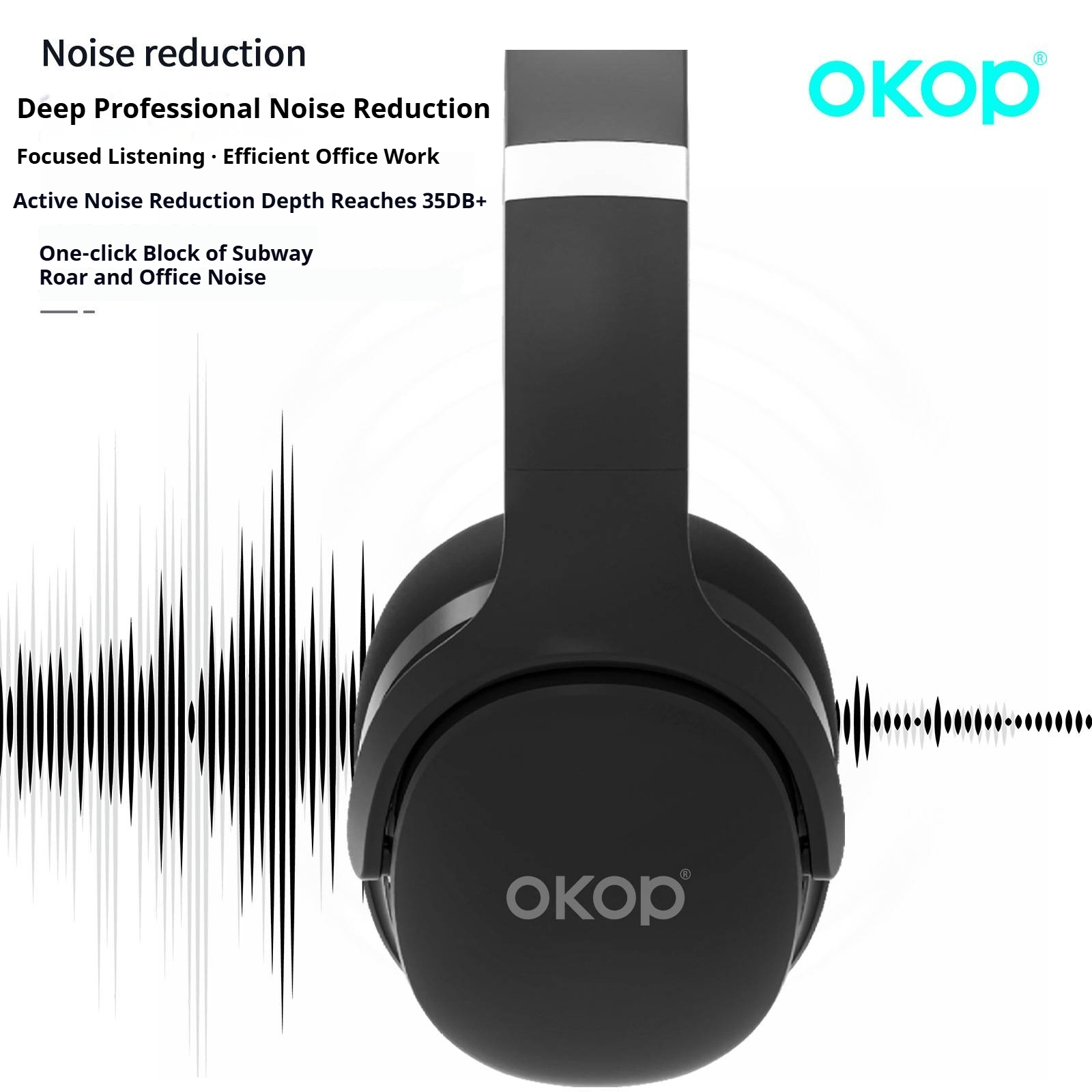 KP-H101 Best-Selling In-Stock Over-Ear Bluetooth Noise-Canceling Headphones Waterproof Sweatproof Sports Ready Ultra-Long Battery Life Low-Latency Gaming 2