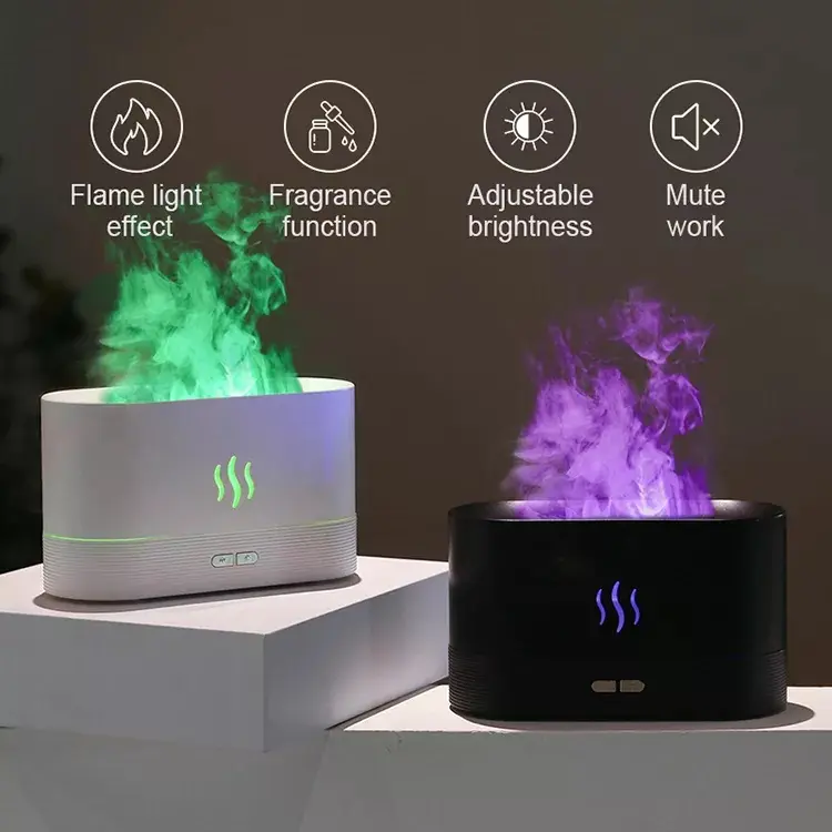 Best Selling USB Ultrasonic Flame Humidifier Led