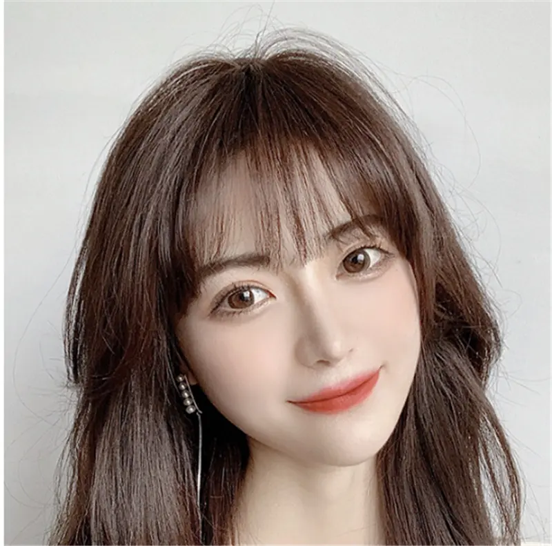 Real Hair Wig Mechanism 3D Air Bangs