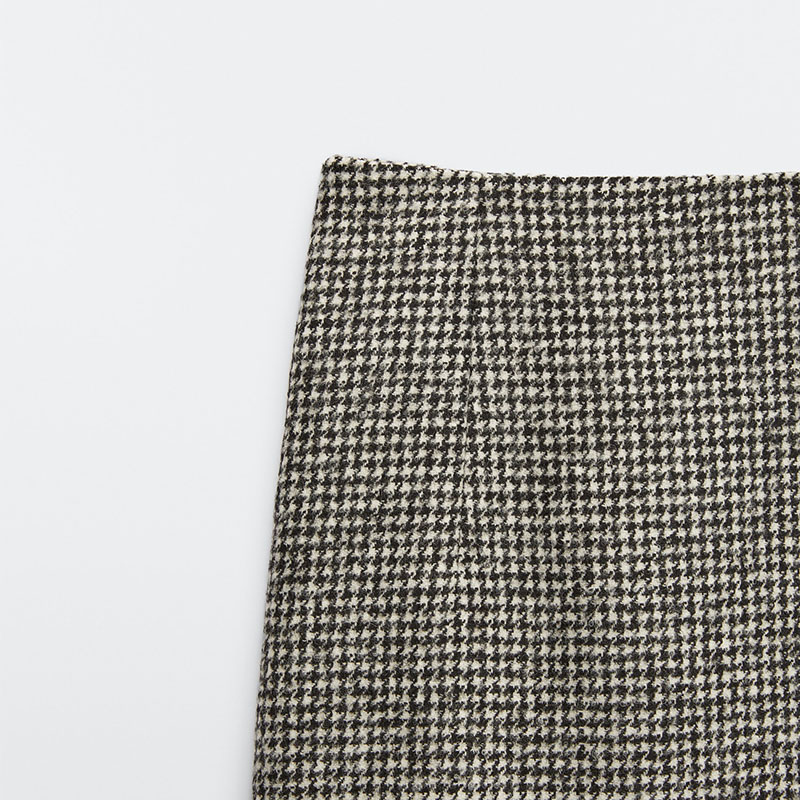 Women's Houndstooth Mini Minimalist Fashion Skirt