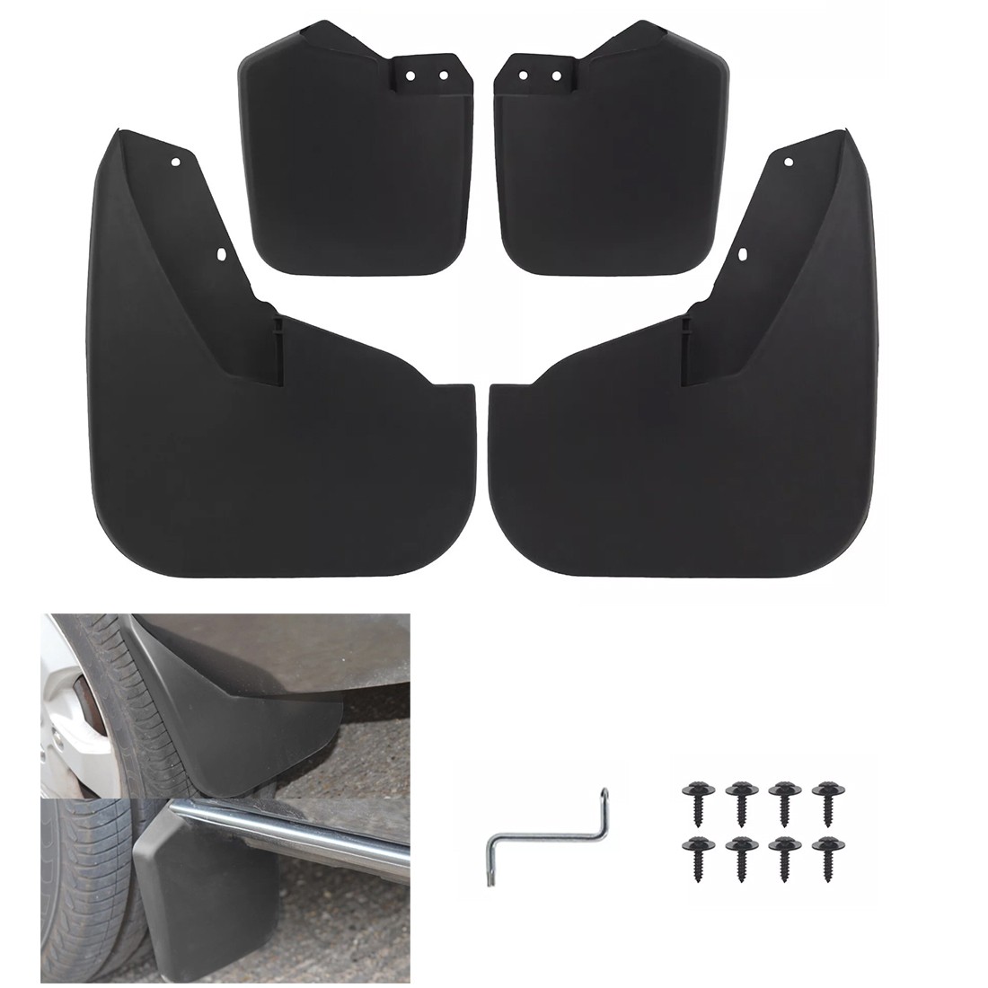 FOR FORD TRANSIT CUSTOM -ON FRONT AND REAR MUDFLAPS MUD FLAP - 4PCS SET — image 3