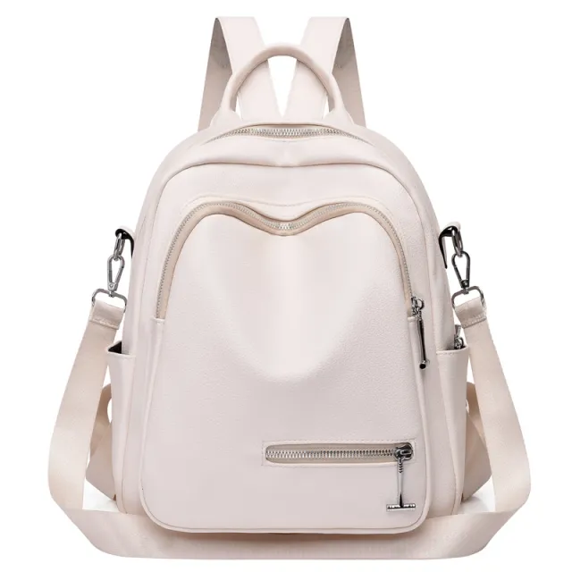 Ladies Backpack Handbag Single Shoulder Multipurpose Female Bag White - Shop at LoveMi