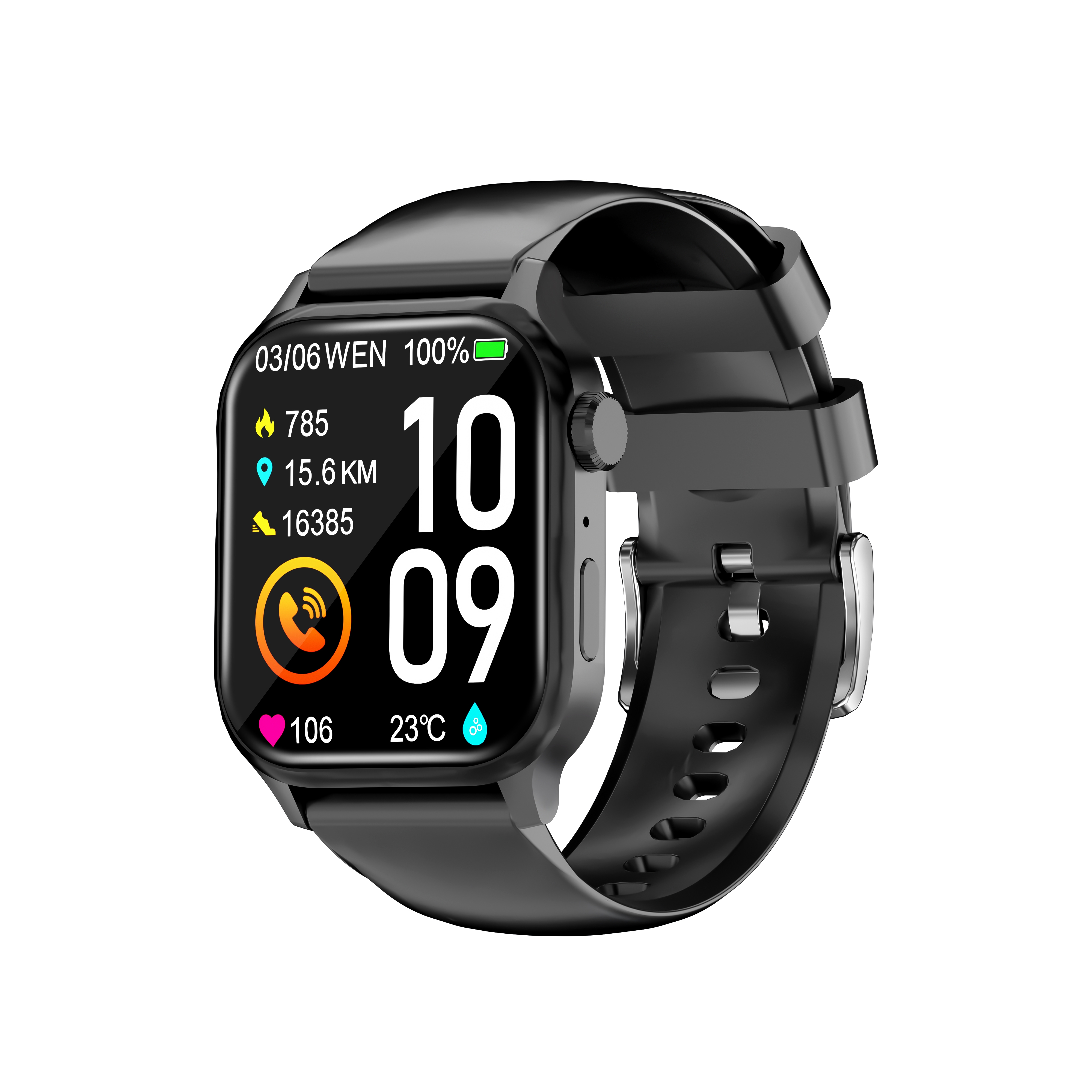 G93 New Smart Watch Men Women 1.85'' Square Screen Sports Waterproof BT Call Hea - 第 11/11 張圖片