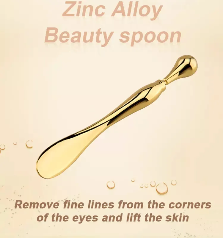Eye Cream Stick Roller For Face Metal Spatula Puff Applicator Eye Cream Massager Facial Cream Massage Sticks Eye Metal Makeup Spatula Eye Wand 10cm – image 8
