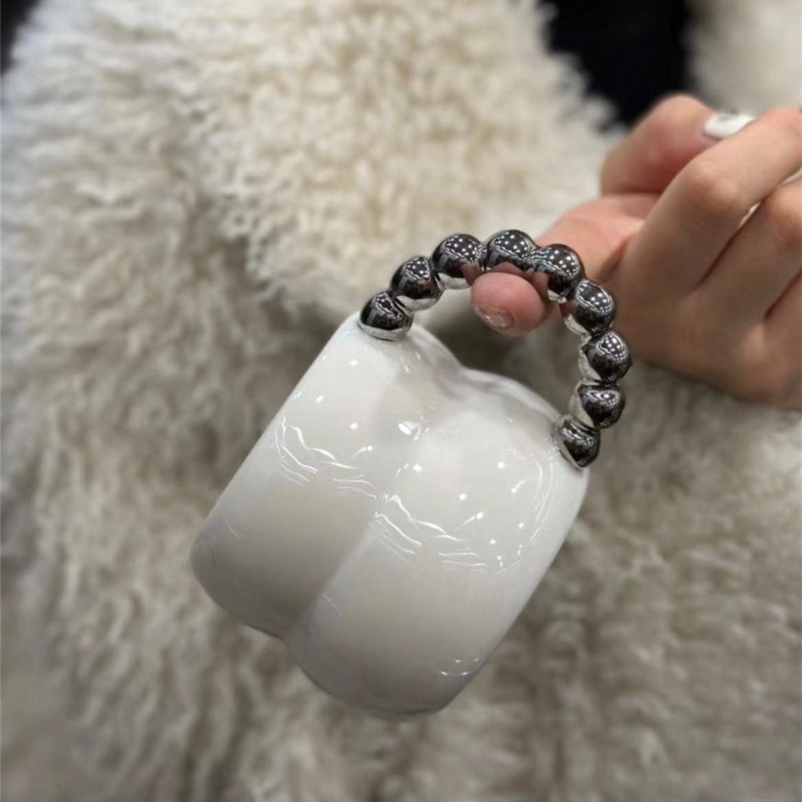 Home Fashion Leisure Plating Ceramic Fat Mug