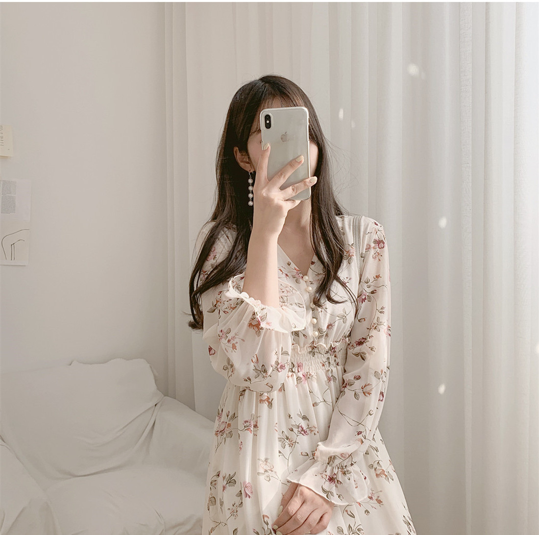 Super Fairy Sweet Floral Chiffon Dress