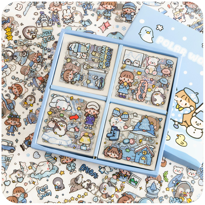 Waterproof Transparent 100 Sheets Sticker Set